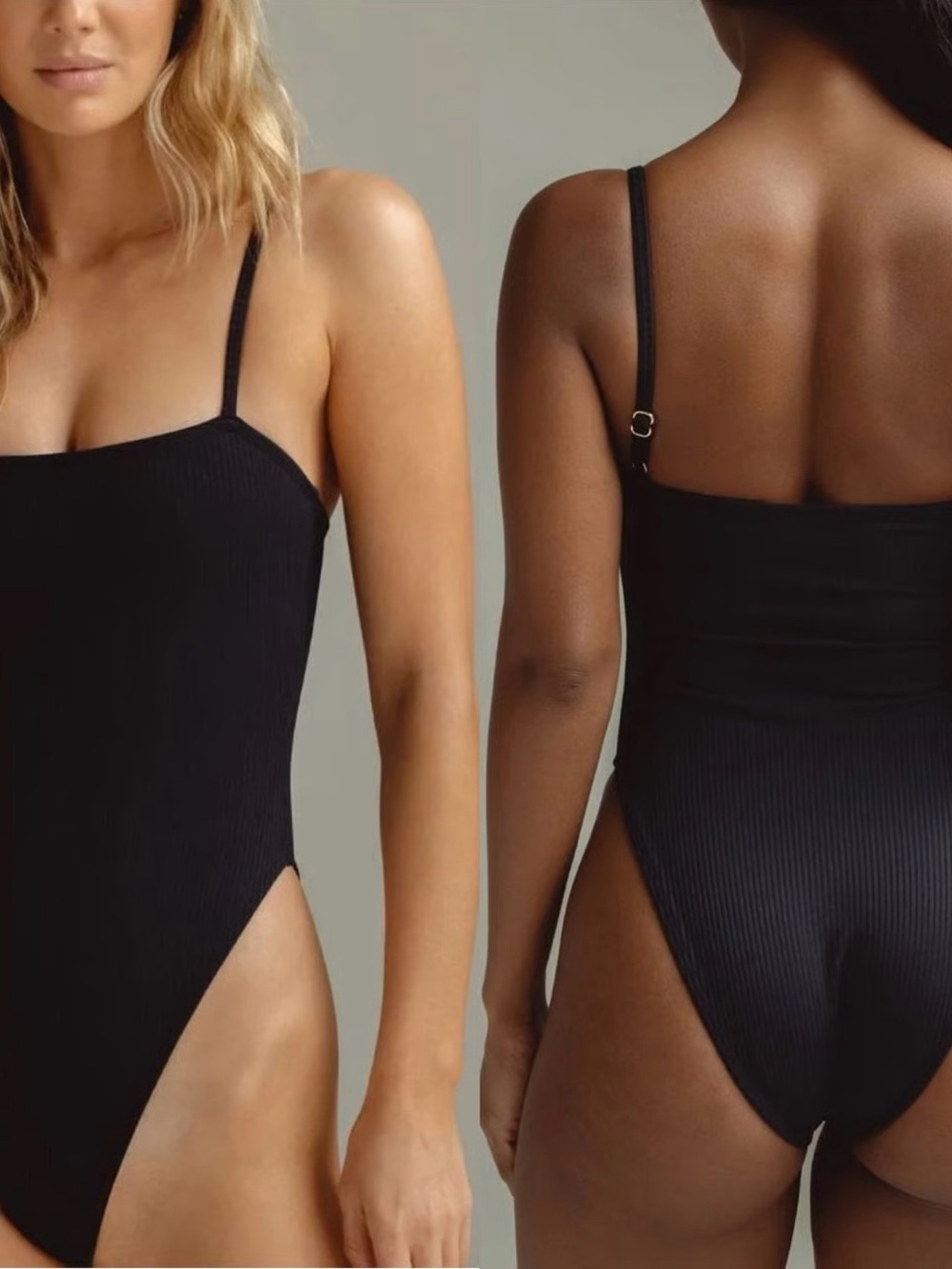 Montce Black Ribbed One-Piece Swimsuit